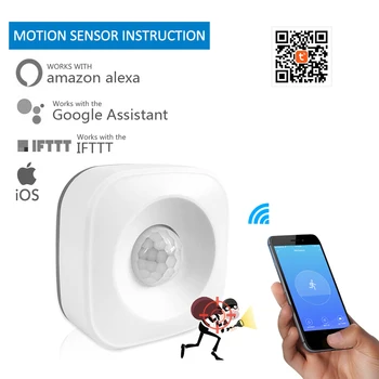 

WIFI PIR Motion Sensor Wireless Passive Infrared Detector Security Burglar Alarm Sensor Tuya APP Control Smart Home