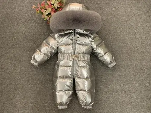 Russian Winter-30 Degree Baby Rompers Winter Thick Boys Costume Girls Warm Snowsuit Kid Jumpsuit Kids Outerwear Baby Clothes - Цвет: 5