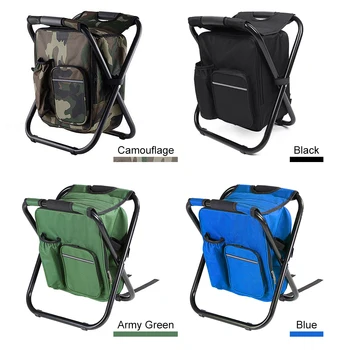 

Multifunctional folding stool portable with insulated bag can be back fishing stool beach chair light outdoor stool chair