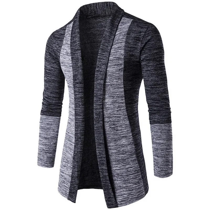 Men Winter Casual Turn Down Collar Long Sleeve Knit Cardigan WST
