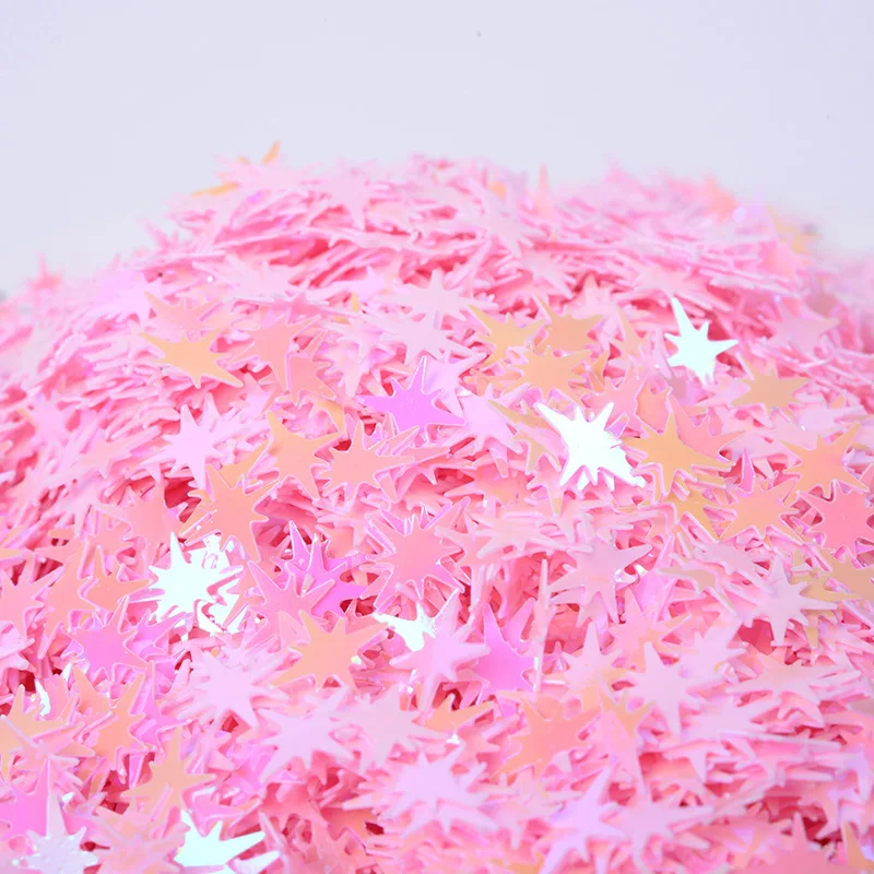pink 10 г/лот блестки звездочки для рукоделия Свадебная вечеринка Декор 9 мм ПВХ блестки для ногтей блестящие конфетти принадлежности для скрапбукинга «сделай сам» - Цвет: pink