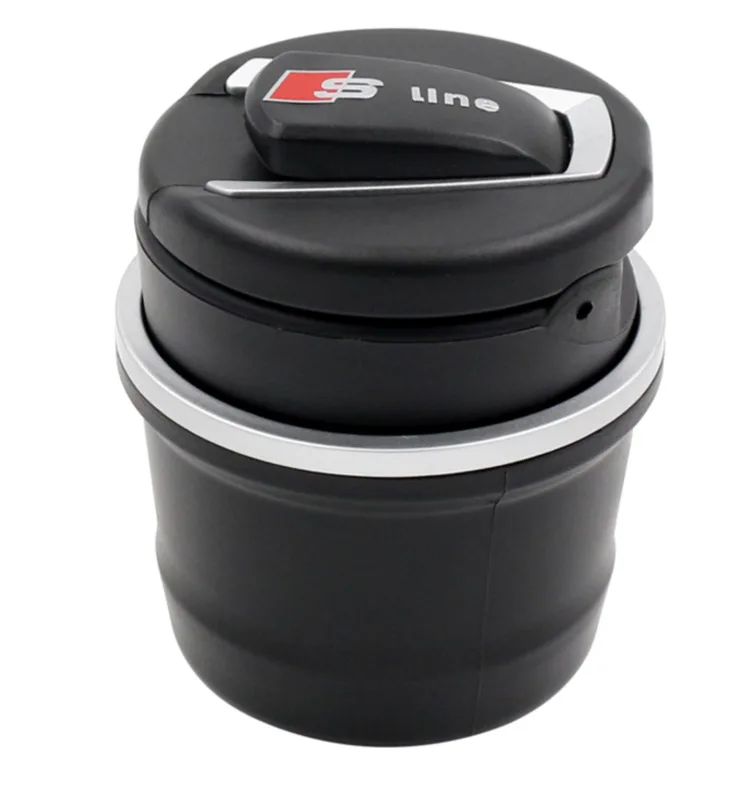 

Details about Audi Ashtray S LINE Interior Car Accessory Car Logo Accessory Storage Cup Holder Modified on-board Band light
