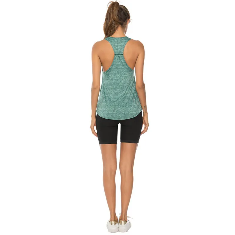 O-Neck Quick-drying Sports Vest Solid Casual Tank Tops Sleeveless Regular Length Sliming Women Sports Casual Tank Tops