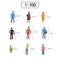 100 - Piece Set of Hand - Painted Miniature Figures with Assorted Poses (100scale)