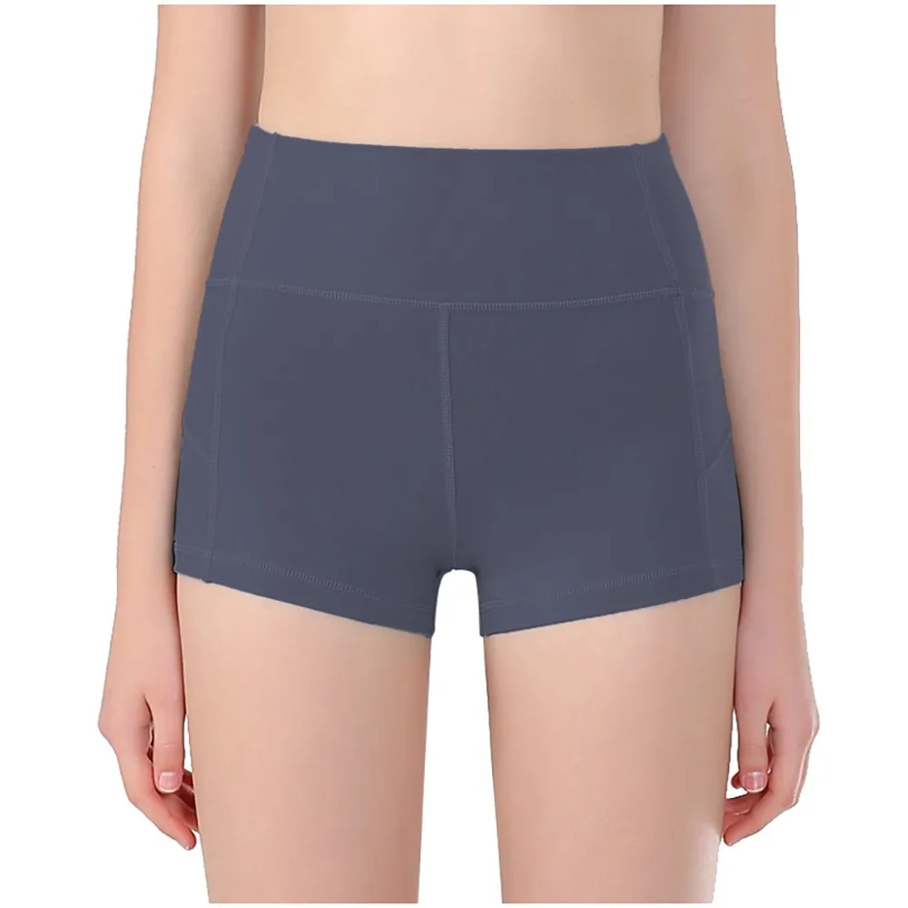 Women Yoga Short Tummy Control Workout Running Solid Yoga Shorts Good Slim Fast Dry Outdoor Sport Short 30DE24
