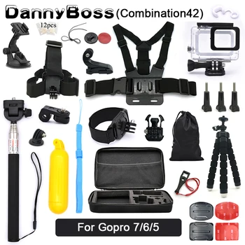 

For Gopro Accessories Set Sport Camera Accessories Set Waterproof case Protection Frame monopod for Go pro 7 6 5