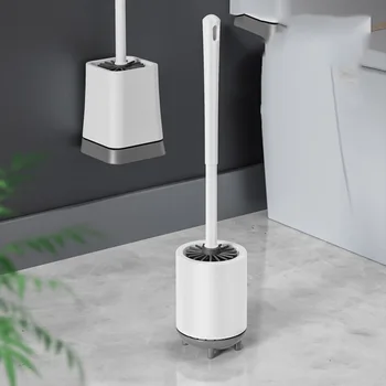 

TPR Silicone Toilet Brush Wall-mounted Or Floor-Standing Bathroom Toilet Cleaning Brush For Toilet Bathroom Accessories
