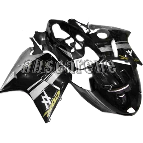 Выполните Обтекатели для Honda CBR1100XX 1997-2007 CBR 1100XX 97 98 99 00 01 02 03 04 05 06 07 впрыска ABS Пластик черный, серебристый цвет