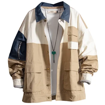

Vintage Jacket Men Loose Plus Size Windbreaker hip hop casual Jacket men Japanese Streetwear Mens Fashion clothing 2019 II50NSJK