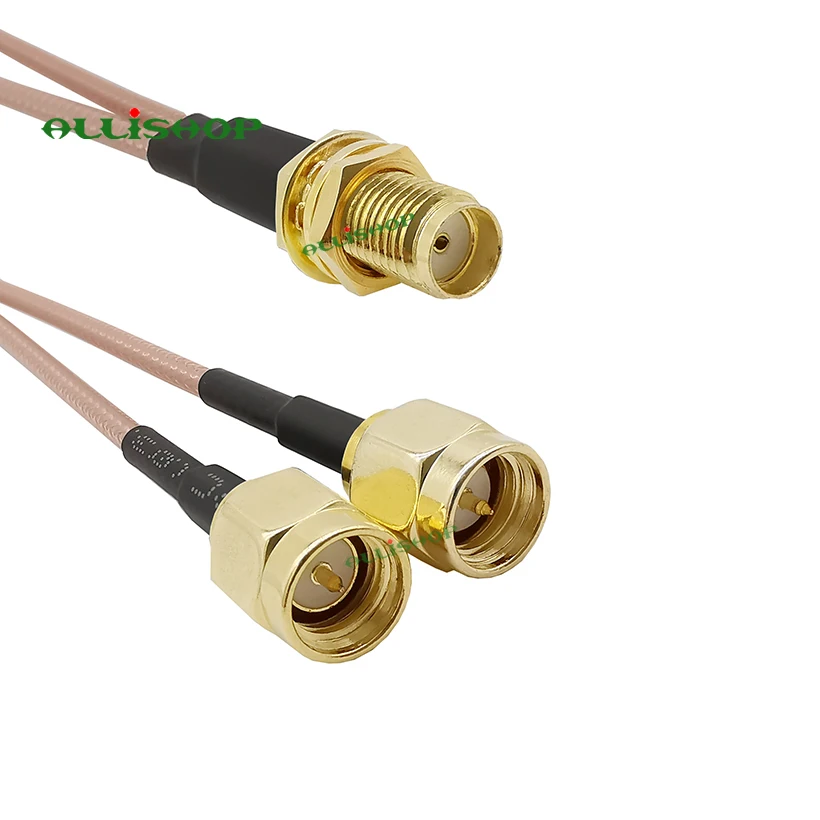 Разветвитель для антенны Wi Fi кабель переходник с SMA типа мама на Dual папа RG316 V