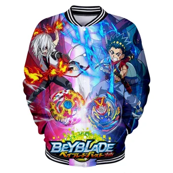 

Beyblade Burst Evolution 3D printed baseball jacket men bomber jacket Casual Baseball Uniform Coat Male Jaqueta Masculino