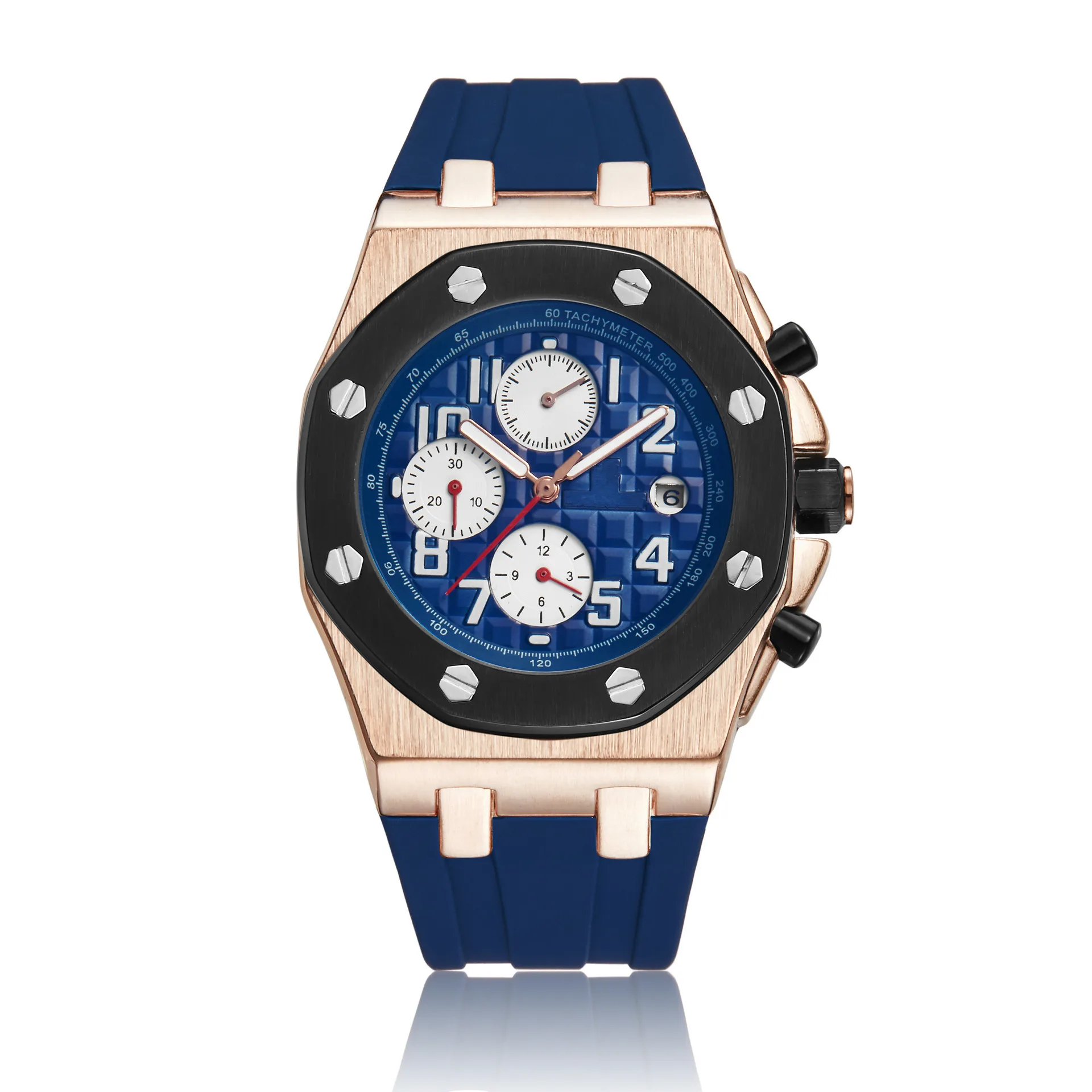 Роскошные брендовые Дизайнерские мужские часы Royal Oak, все циферблаты, автоматические механические часы, мужские спортивные наручные часы с хронографом - Цвет: 8