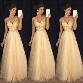 

Women Long Dress Ladies Lace Dresses Solid Color V Neck Sleeveless Wedding Party Dresses For Women Maxi Long Dress Sundress