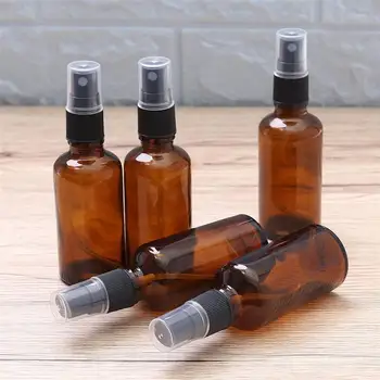 

5pcs Empty Glass Bottle Essential Oil Liquid Sprayer 100ML Makeup Atomizer Dispenser Refillable Bottles For Travel