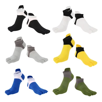 

Breathable Women Men Cotton Toe Socks Sports Running Yoga Crew Socks Hosiery