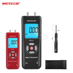 NKTECH NK-L2 LCD Digital Manometer Differential Gauge Air Pressure Meter 2Psi Data Hold 11 Units manometro air compressor gauge