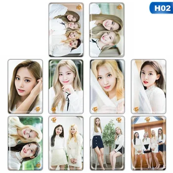 

10Pcs/set Around TWICE Card Photocard Photo Card PVC Crystal Card Stickers For Bus Student Card Stationery Set