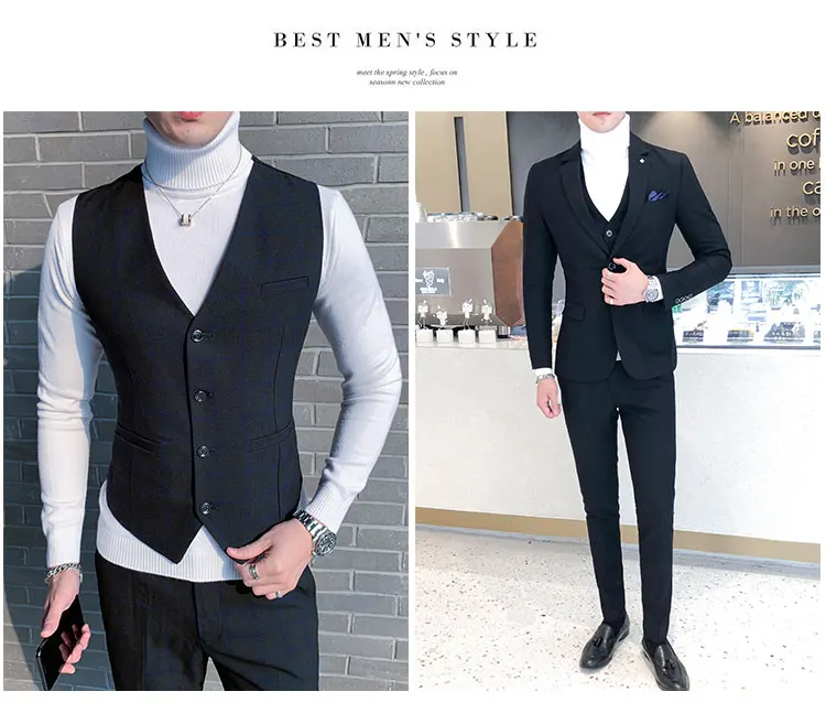 3Pcs Men Dress Suits, Mens Formal Wear Styles, Interview Attire for Men, Interview Outfits for Men, Semi Formal Dresses Men, Korean Style Suits