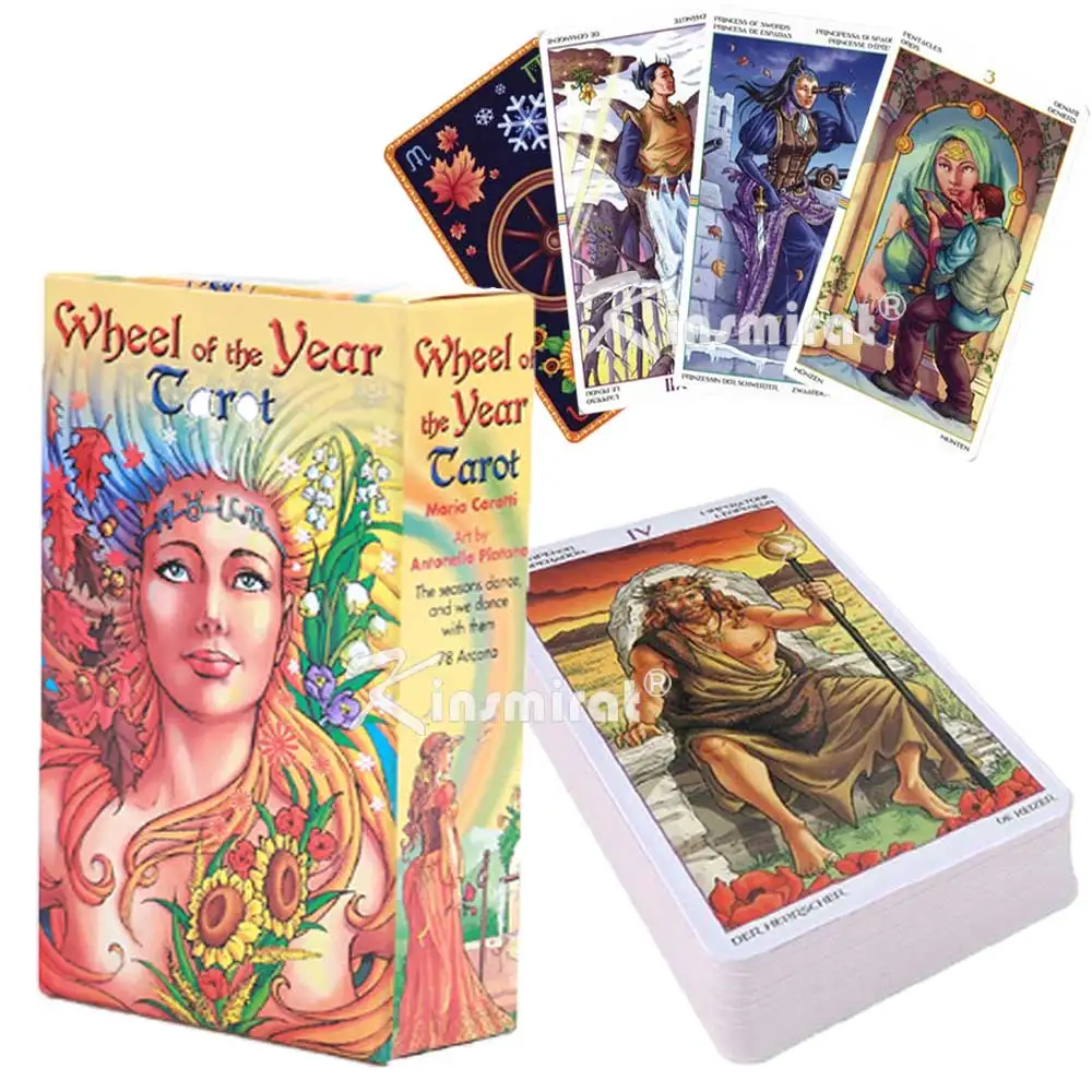 Full English Wheel Of Year Tarot Cards Divination Fate Tarot Deck Board Games Family Gift Party Playing Card Game Entertainment Full English Wheel Of Year Tarot Cards Divination Fate Tarot Deck Board Games Family Gift Party Playing Card Game Entertainment