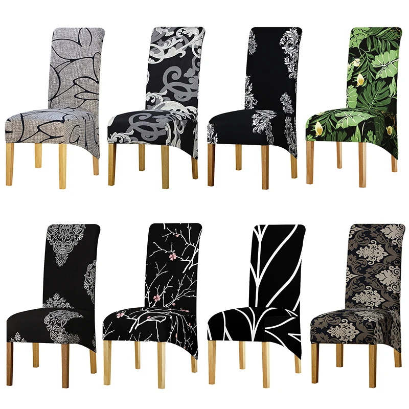XL Size Black Grey Chair Cover Large Size Big Size High Back Long Seat