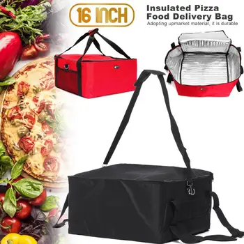

16 Inch Insulated Thermal Food Storage Delivery Box Storage Pizza Delivery Bag Portable Strength Oxford Cloth Delivery Bag