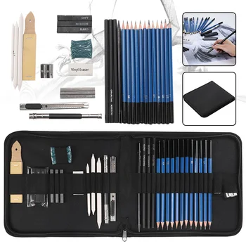 

32pcs Sketching Drawing Set Painting Tools Art Carrying Bag Pencil Kit for Art Students Draw Pencil Sets Painting Supplies