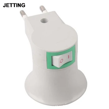 

New Year E27 EU Plug Adapter With Power On-off Control Switch Christams E27 Socket Lamp Base Lamp Socket 1PC