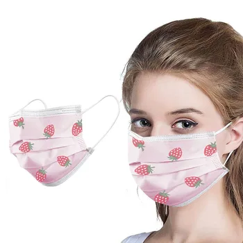 

10/50/100PC Unisex Disposable Mouth Face Mask 3 Layers Filter Dustproof Earloop Non Woven Print Safety Face Mouth Masks Mascaras