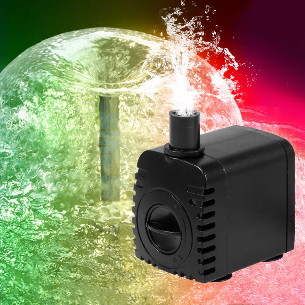 10W/15W Submersible Water Fountain Pump Solar Fountain Water Fountain Garden Pond Fountain Filter Fish Pond Aquarium Water Pump Tank Fountain with 12 LED Light