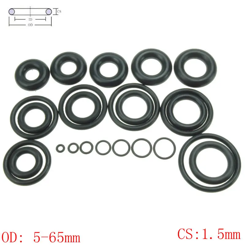 CS 1,5 мм OD5-65mm NBR резиновое уплотнительное кольцо уплотнительная прокладка для масла уплотнение автомобиля