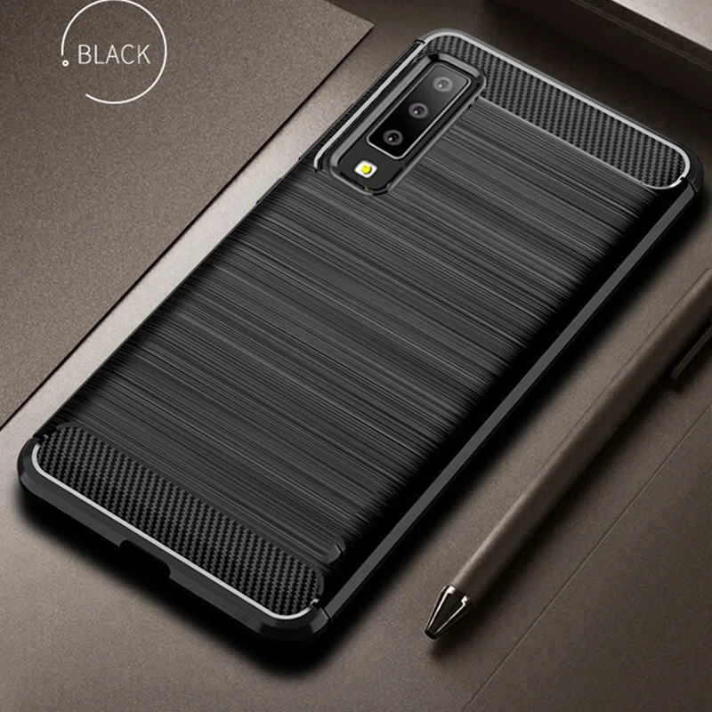 Carbon Fiber Cover Shockproof Phone Case 360 Full Protect Bumper For Samsung Galaxy A7 2018 A9 A750 |