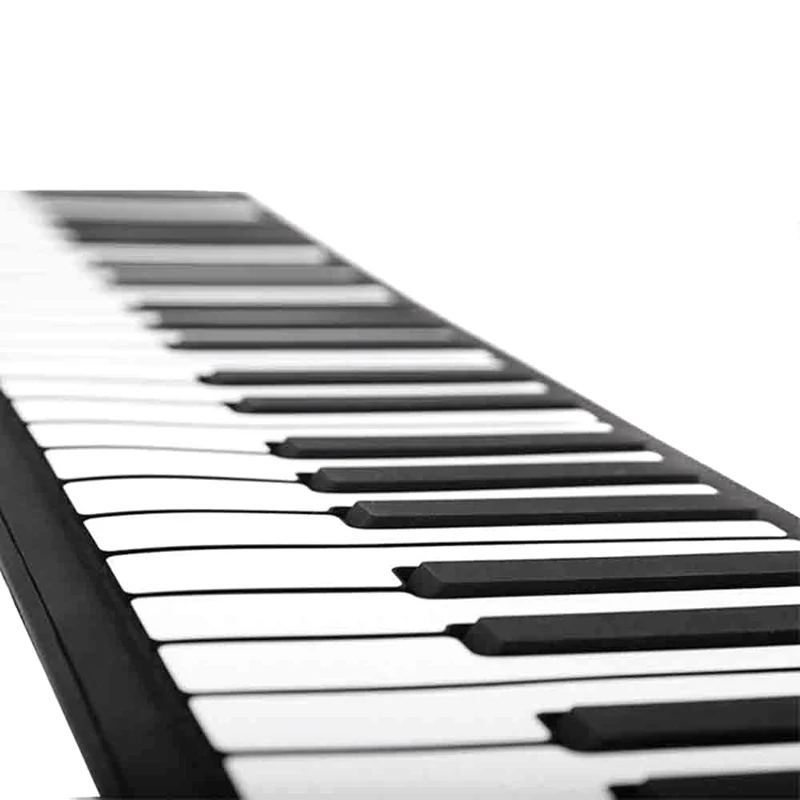 ABZB-Гибкое пианино 61 Ключи, электронное пианино-клавиатура, кремниевое рулонное пианино, функция поддержки, usb-порт с громким динамиком(штепсельная вилка США