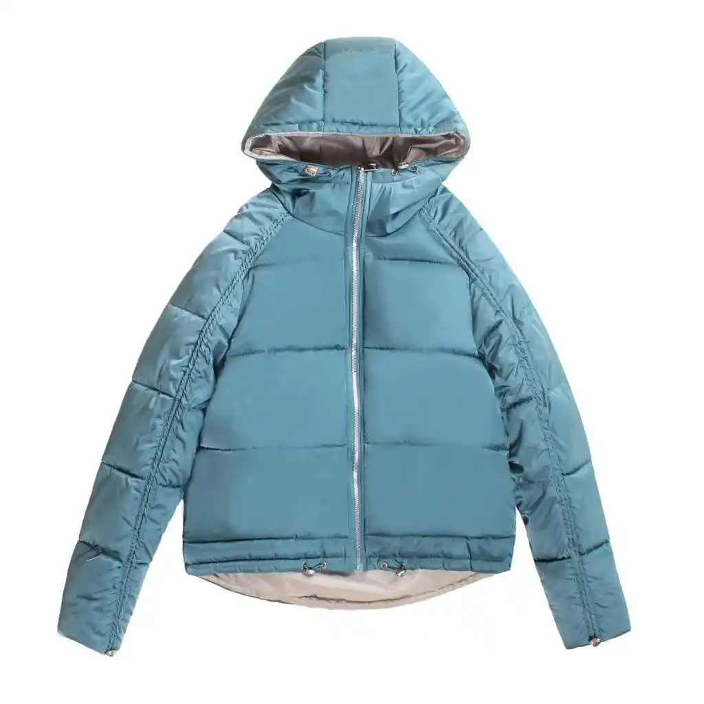 real new full zipper solid fashion cotton cotton-padded jacket