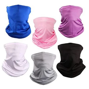 

6 Pcs Sun UV Protection Neck Gaiter Mask,Magic Scarf Neck Gaiter,Windproof Scarf Sunscreen Breathable for Sport&Outdoor