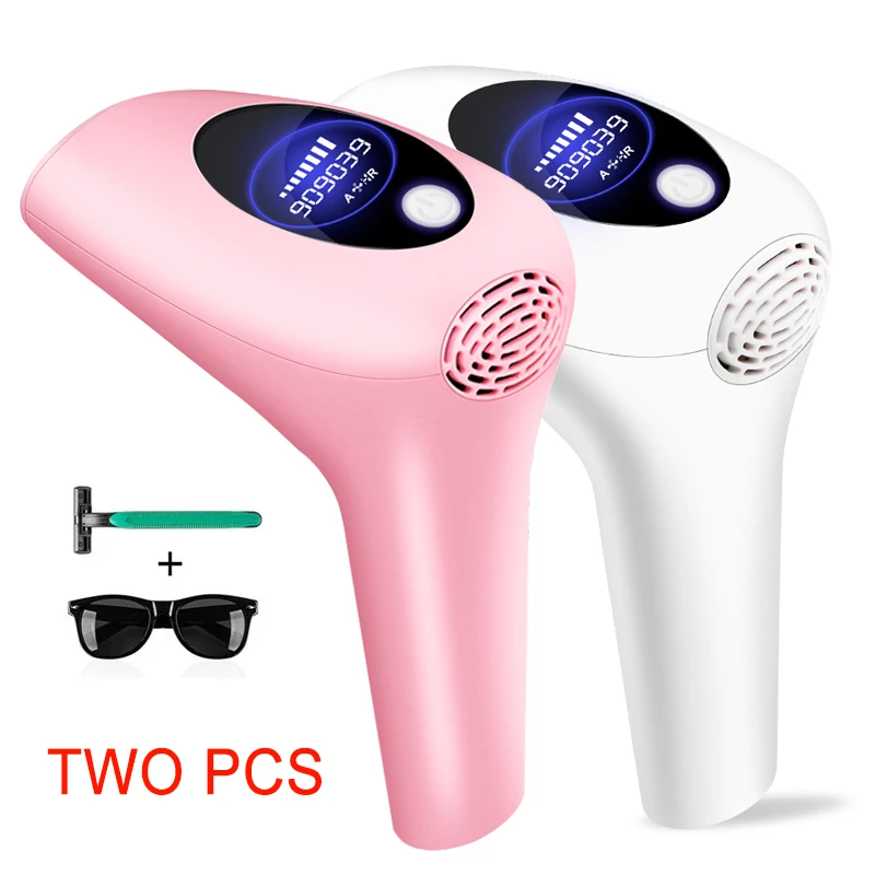 

2 Pcs Permanent 900000 Flashes Laser Epilator IPL Photoepilator Laser Hair Removal depiladora Painless electric shaving Dropship