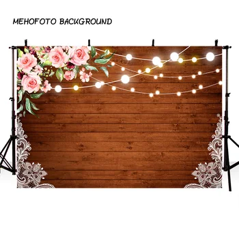 

Photography backdrop wedding birthday glitter wood pink flower party Photo background custom photocall photo Studio prop