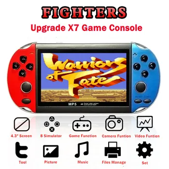 

Portable X7 4.3 inch Screen Built In Hundreds Handheld Game Player Video Game Console for GBA NES Player Games for Child Gift