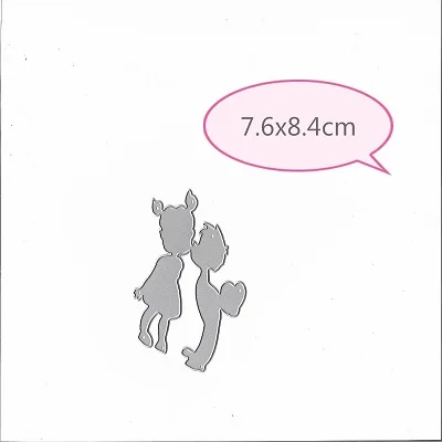 QB1067 Рождественские металлические режущие штампы стальная штамп для теснения с вырезами ремесленные бумажные карточки для скрапбукинга альбом шаблоны Рождественский персонаж штампы - Цвет: QB1067