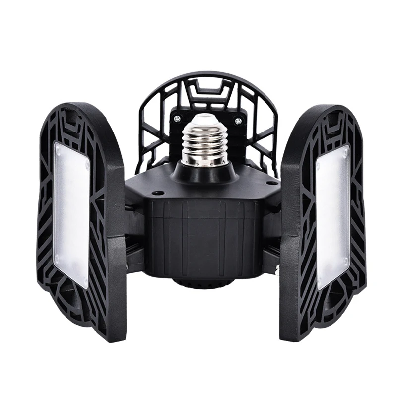 

144 LED 60W Deformable LED Garage Ceiling Light 7000LM CRI with Adjustable Panels Aluminum Floodlight for Warehouse #