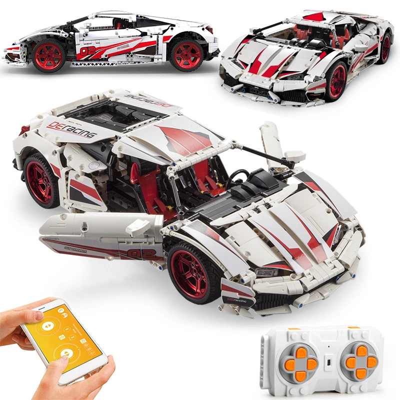 1696 шт. Technic City APP RC LP610 дистанционный контроль гоночных автомобилей Спортивные