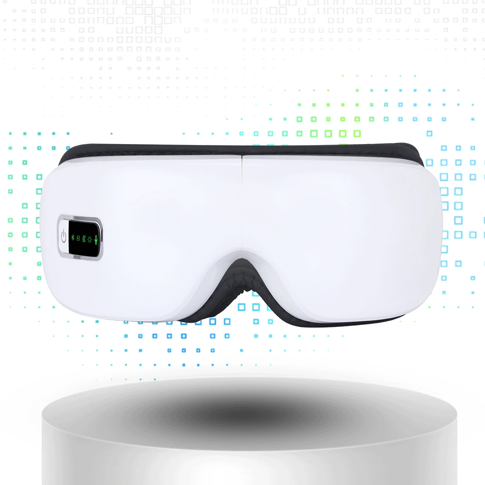 Beste Elektrische Draadloze Eye Massager Verwarming Therapie Luchtdruk Eye Spa Bluetooth Muziek Ogen Stress Apparaat Usb Opladen Vouw