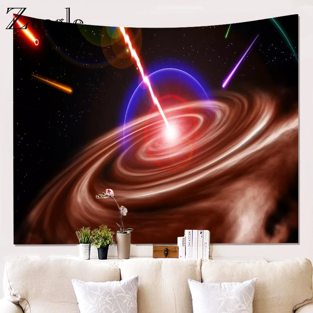 Zeegle 3D Printed Wall Hanging Tapestry Home Art Psychedelic Tapestries Decor Beach Towel Picnic Mat Creative Window Curtains