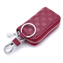 Кошелек из натуральной коровьей кожи для ключей, держатель на молнии для мужчин и женщин, Автомобильная стойка для цепочек, чехлы для ключей, мини-сумка, кошелек для ключей, подарок