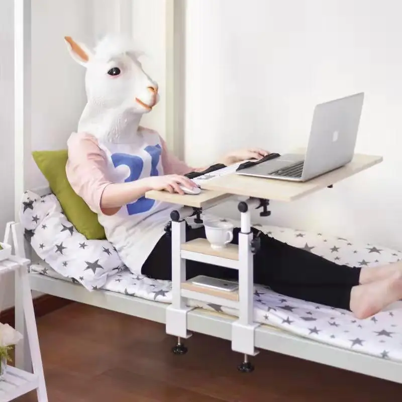 Modern Bed Side Table Adjustable Height Wooden Computer Desk Stand