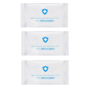 

100PCS 75% Ethanol Disinfection Wipes Disposable Alcohol Wet Wipes Household Sanitary Clean Protection Products