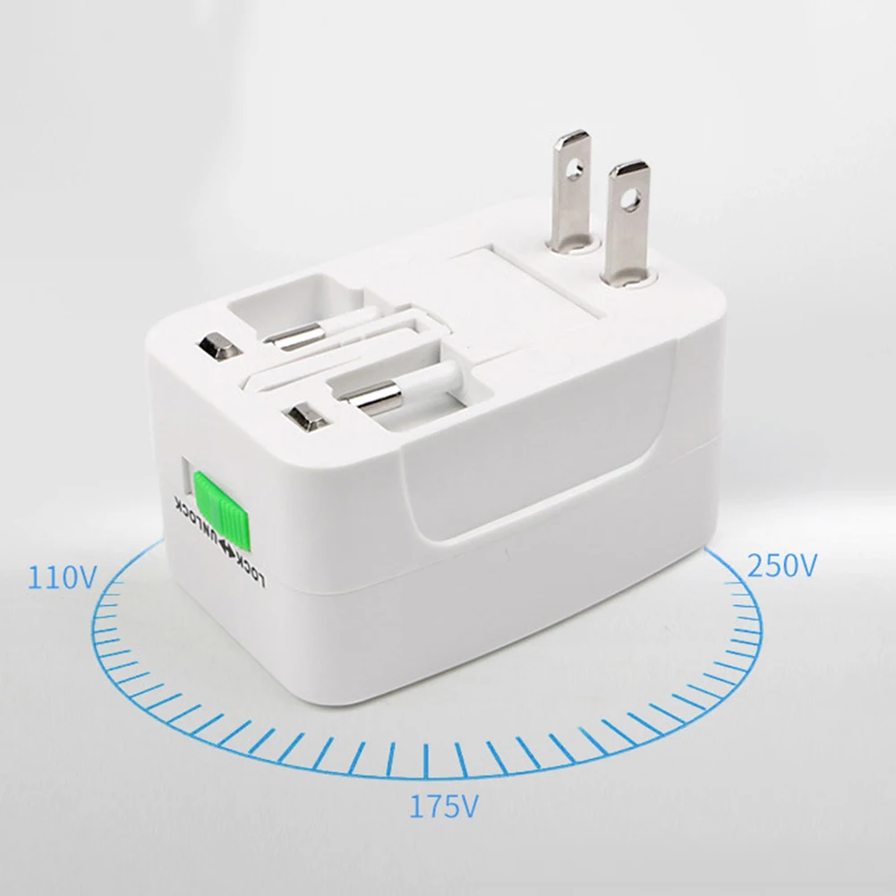New Universal Travel AC Power Charger Adapter AU UK US EU Plug Converter 2 USB Port