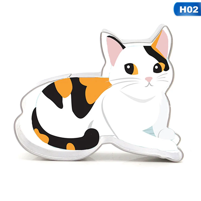 H02 Мультфильм домашнее животное кошка кость лапа формочки для печенья 3D кондитерский шприц для украшения изделий печенье cиликоновая форма для выпечки тортов DIY украшения - Цвет: H02