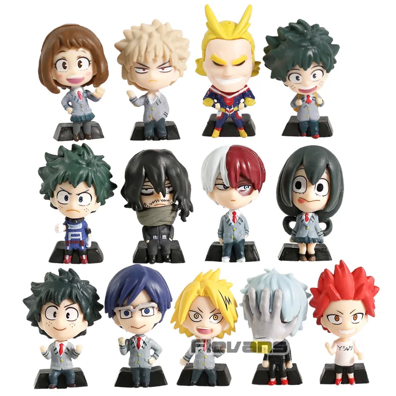 Мини фигурки из ПВХ My Hero Academia Midoriya Izuku Bakugo Katsuki Uraraka Ochaco Todoroki Shouto Aizawa Tomura