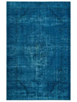 

Blue Floral Type Rug, Anatolian Design Carpet 1508