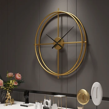 

Minimalist Wall Clock Silent Creative Quartz Wall Clocks Metal Modern Design Living Room Zegary Na Sciane Home Decoration AC50ZB